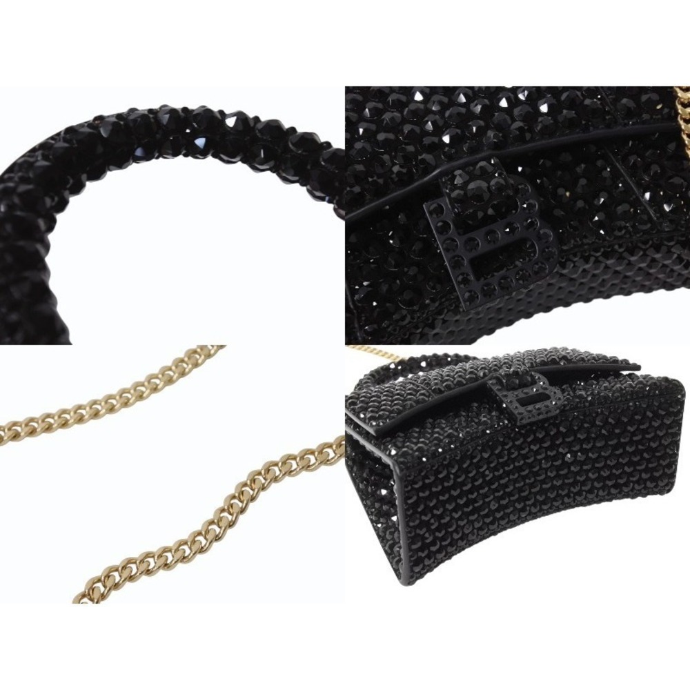 Balenciaga Couture Hourglass Black XS Paris Handbag Crystals Swarovski - Picture 4 of 9